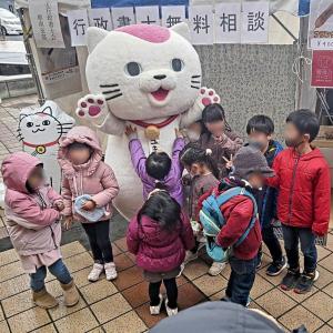 子どもたちに大人気のユキマサくん